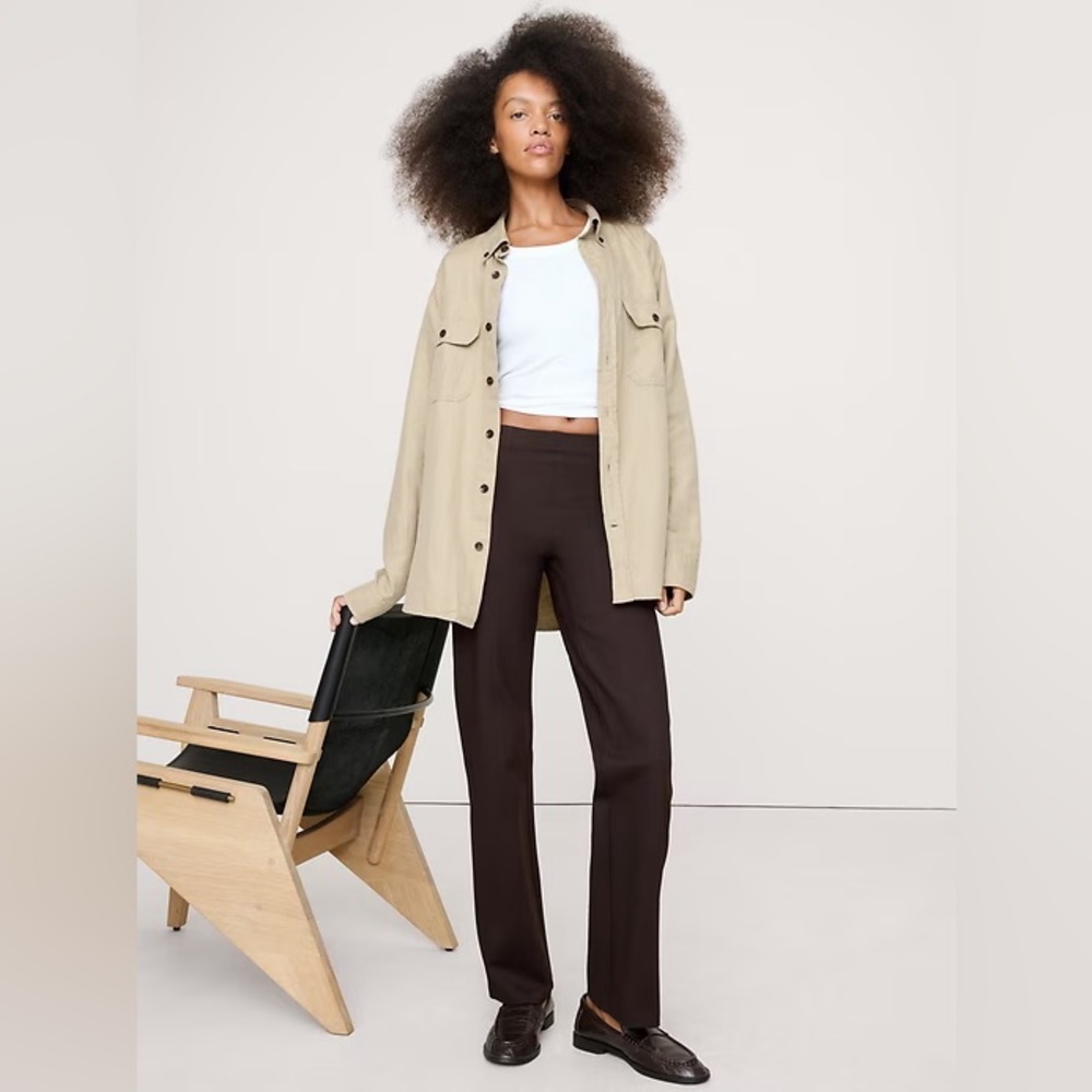 NWT! Banana Republic Brown Straight Everywhere Ponte Pant 445853 - Picture 5 of 5